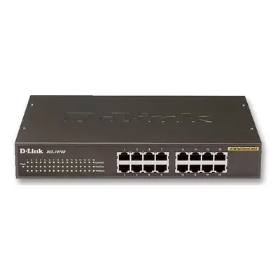 D-LINK - 16-Port Fast Ethernet Unmanaged Desktop Switch