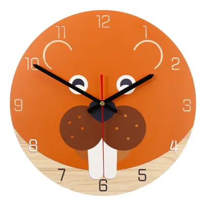 (C) 28cm Animal Mute Round Wall Clock Modern Home Living Room Kitchen Watch Decor