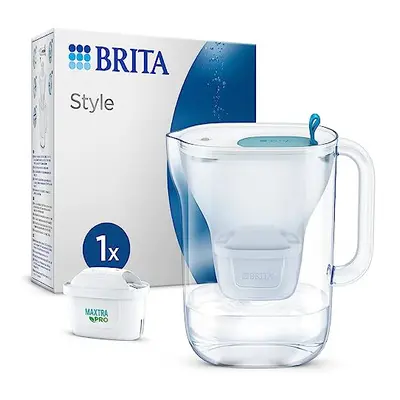 BRITA Style Water Filter Jug Blue (2.4 Litre) with 1x MAXTRA PRO All-in-1 cartridge - fridge-fit