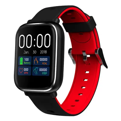 (Red) 3D Dynamic Icon Full Touch Screen Heart Rate Blood Pressure Monitor Sport Modes Smart Watc