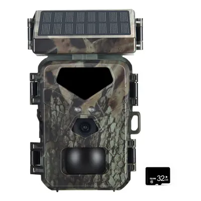 (standard, With 32G Card) Solar Powered Night Vision Trail Camera 20MP 1080P Hunting Cameras 0.3