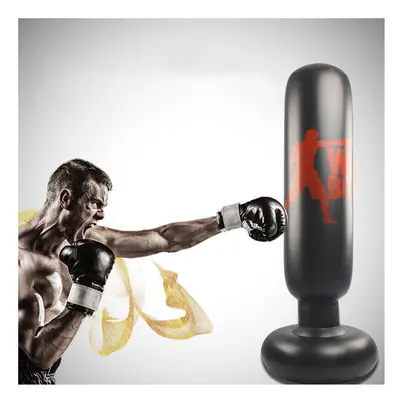 160cm Inflatable Boxing Pillar Adult Kids Tumbler Punching Bag Thickened Vertical Fitness Exerci