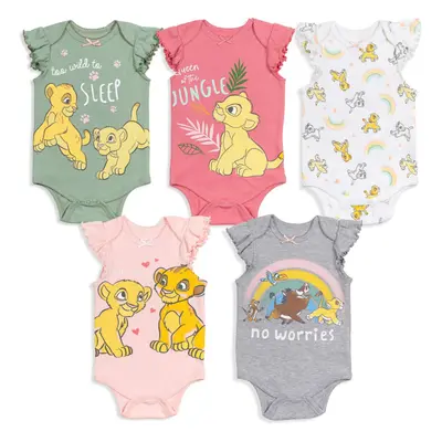 Disney Lion King Simba Nala Infant Baby Girls Pack Short Sleeve Body