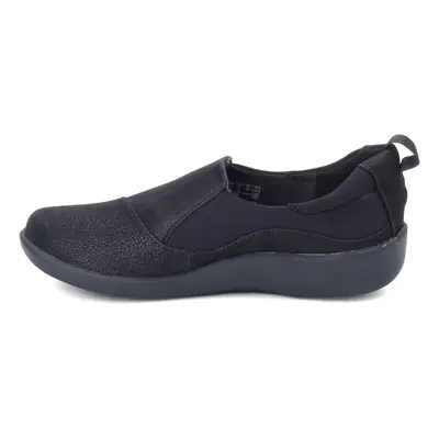 Clarks Women's CloudSteppers Sillian Paz Slip-On Loafer Black Synthet