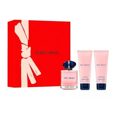 Armani My Way Pcs Set For Women: Oz Eau De Parfum + 2.5 Shower Gel + 2.5 Body Lotion