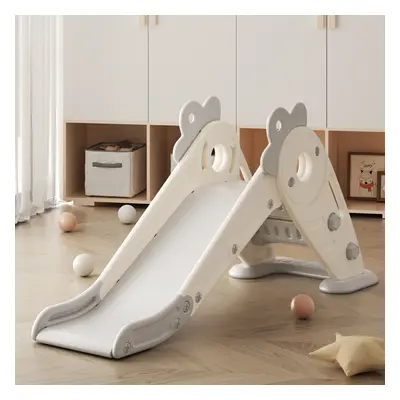 (Beige+Grey) Lovely Folding Plastic Carrot Slide for Toddler