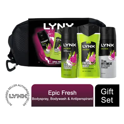 (Buy 1) Lynx Epic Fresh Trio Gift Set For Men with Washbag