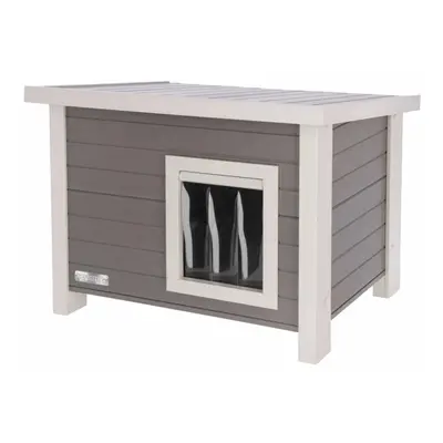 Kerbl ECO Cat House Eli 57x45x43cm Grey and White Kitty Habitat Shed Kennel