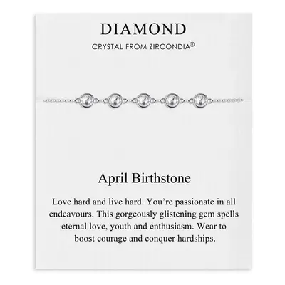 April Birthstone Bracelet Created with Diamond Zircondia Crystals