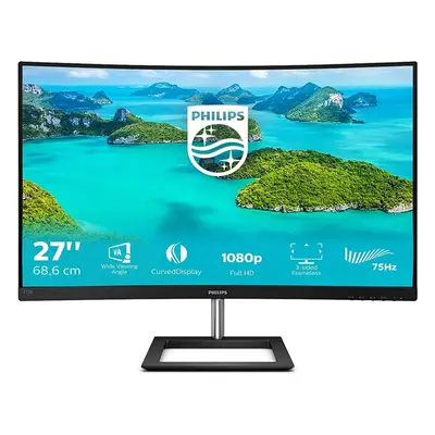 Philips 272E1CA - Inch FHD Curved Monitor, 75Hz, 4ms, VA, AMD FreeSync, Speakers, FlickerFree (1