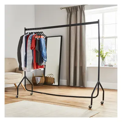 Extra Heavy Duty 6ft Long x 5ft Tall Clothes Rail In Black