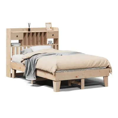 vidaXL Bed Frame without Mattress Home Bed Base 135x190 cm Solid Wood Pine