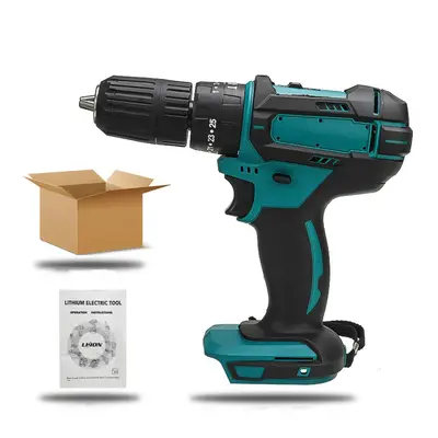 (Without Battery) 388VF 1500W Electric Cordless Impact Drill LED Working Light Rechargeable Wood