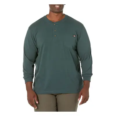 Dickies Mens Long Sleeve Heavyweight Henley Hunter green 3XTall