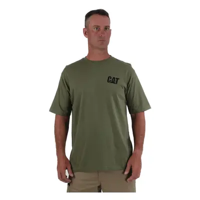 Caterpillar mens Cat Trademark Premium Cotton T-shirt T Shirt Chive