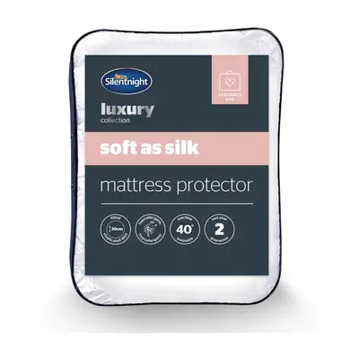 Soft as Silk Double Mattress Protector - Luxury 30cm Deep Fitted Mattress Pad Cover Topper with 