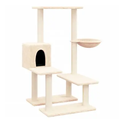 (cream) vidaXL Cat Tree with Sisal Scratching Posts Cat Activity Centre Multi Colours