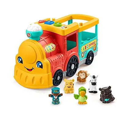 Fisher-Price Little People Big ABC Animal Train, Push-Along Toy Vehicle with Lights, Music and S