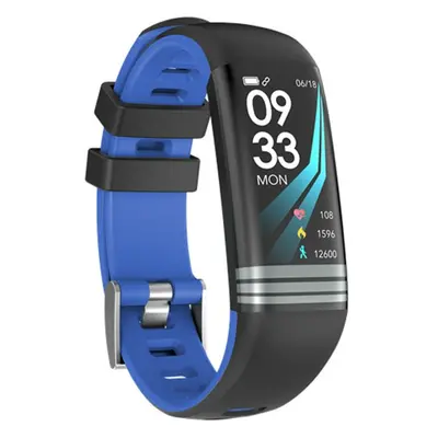 (Blue) Heart Rate Sleep Monitor Blood Oxygen Pressure IP67 Multi-sport Mode Smart Watch