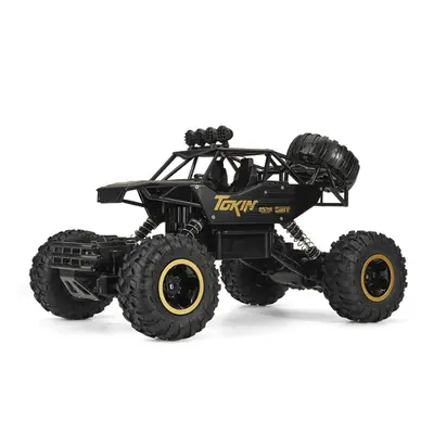 (Black) 1/12 2.4G 4WD RC Electric Car w/ LED Light Monster Truck Off-Road Climbing Truck Vehicle