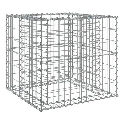 vidaXL Gabion Basket Gabion Wall Gabion Raised Bed Silver Galvanised Iron