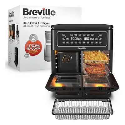 Breville Halo Flexi Air Fryer & Large Mesh Tray, Digital Dual Air Fryer Oven, 11L Serves 10+, Fr