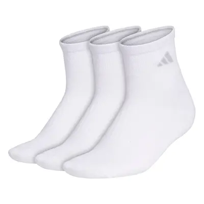 adidas Women's Cushioned Quarter Socks (3-Pair) White/Clear Onix Grey