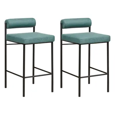 Set of Bar Chairs AMAYA Teal