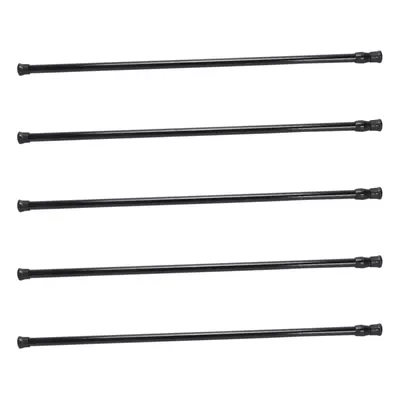 5X Extendable Telescopic Spring Loaded Net Voile Tension Curtain Rail Pole Rods,70-120cm,Black