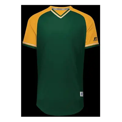 Russell R01X3B.430.M Youth Classic V-Neck Jersey - Dark Green, Gold & White - Medium