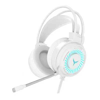 (White) Gaming Headsets Gamer Headphones Surround Sound Stereo Wired Earphones USB Microphone Co