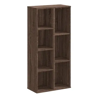 (brown oak) vidaXL Bookcase Bookshelf Rack Storage Cabinet Book Stand Engineered Wood