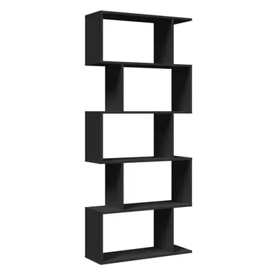 (black, x x cm) vidaXL Room Divider Bookcase 6-Tier Shelf Bookshelf Engineered Wood