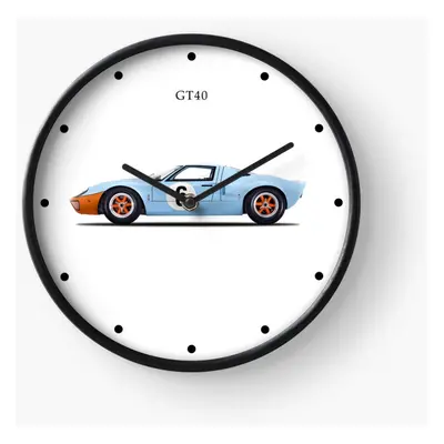 (The GT40=329) Wall Clock Inch Funny Mantel & Tabletop Art Decor for Home Bedroom Office