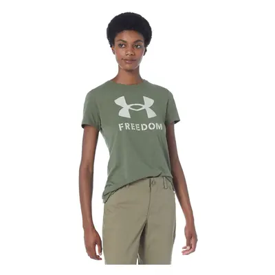 Under Armour Womens New Freedom Logo T-Shirt (391) Marine OD Green