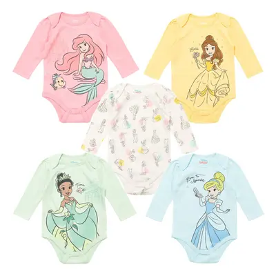 Disney Princess Ariel Belle Cinderella Newborn Baby Girls Pack Bodys