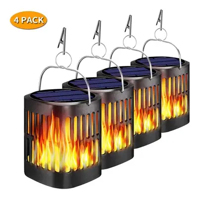 Upgraded Solar Lanterns Outdoor Hanging Ollivage Dancing Flame Torch Lights Powered Umbrella Nig