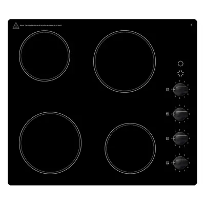 SIA CERH62BL 60cm Zone Dial Control Electric Ceramic Hob, Black