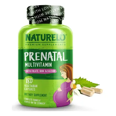 Naturelo Prenatal Multivitamin With Folate, Iron & Calsium Vegetarian Capsule, Dietary Supplemen