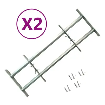 vidaXL 2x Adjustable Security Grilles for Windows mm Home Protection