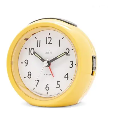 Acctim Grace Non-Ticking Sweep Analogue Bedroom Alarm Clock Honey