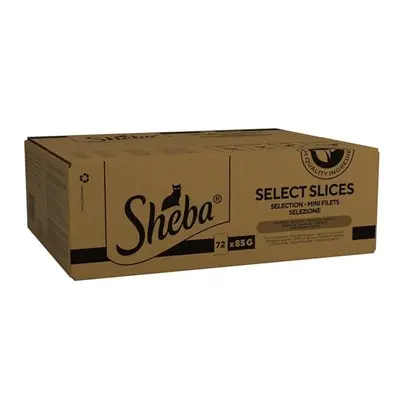 Sheba Select Slices in Gravy Pouches, Adult Wet Cat Food, Poultry Selection, Megapack (72 x g)