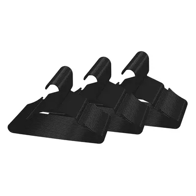 ROYALE Pack Black Plastic Hangers For Clothes - Heavy Duty Plastic