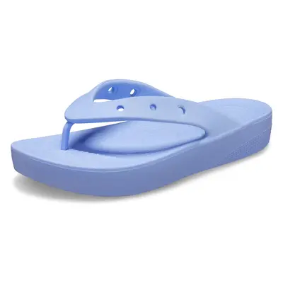 Crocs Women's Classic Flip Flops | Platform Shoes Moon Jelly