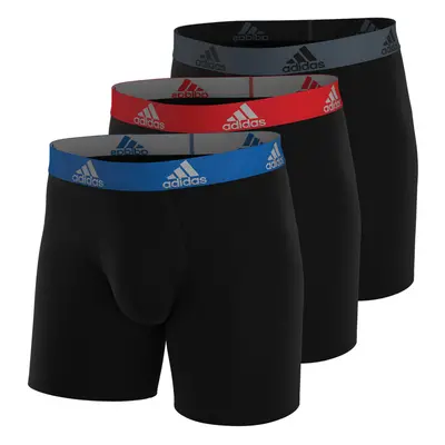 adidas Men's Big & Tall Performance Boxer Brief Underwear (3-Pack) Bl