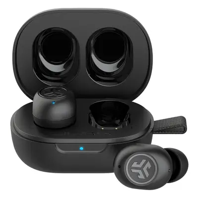 JLab JBuds Mini True Wireless Bluetooth Earbuds + Charging Case Charcoal Black IP55 Sweat and Du