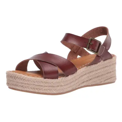 Amazon Essentials Womens Flatform Espadrille Sandal Brown