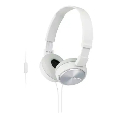 Sony Headphones MDR-ZX310AP Foldable Stereo Headset Earphones-White. With Mic