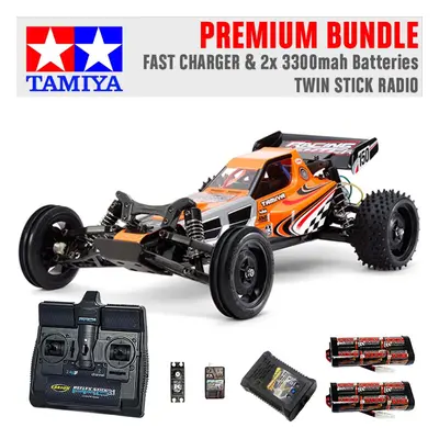 TAMIYA RC Racing Fighter DT-03 1:10 Premium Stick Radio Bundle