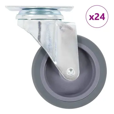 (24 pcs) vidaXL Swivel Casters Trolley Moving Wheels Furniture Caster Trolley Caster